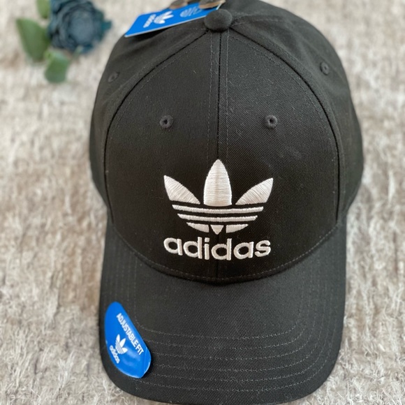 adidas Other - New with tags ADIDAS ADJUSTABLE FIT HAT with logo in white. Logo on front & back